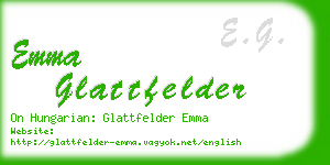 emma glattfelder business card